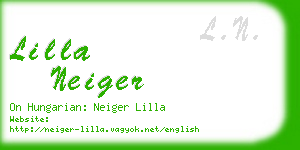 lilla neiger business card
